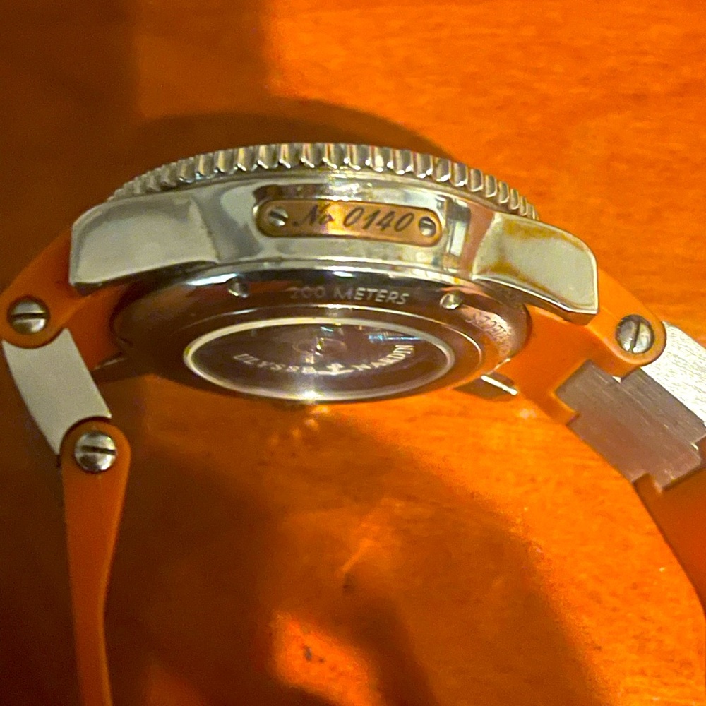Sony Pictures Movie Ulysse Nardin Orange Dive Watch with Silver Clone - Picture 5 of 9